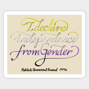 Independence from Gender (Non-Binary) Magnet